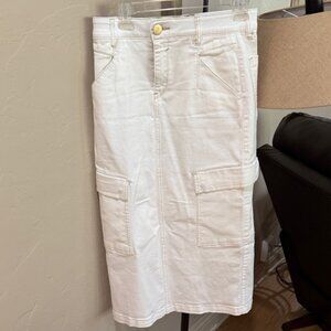 Democracy White Denim Skirt Size 6